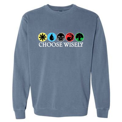 Mana Symbols Gathering Magic Choose Wisely  Garment-Dyed Sweatshirt