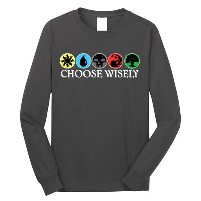 Mana Symbols Gathering Magic Choose Wisely  Long Sleeve Shirt