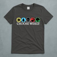 Mana Symbols Gathering Magic Choose Wisely  T-Shirt