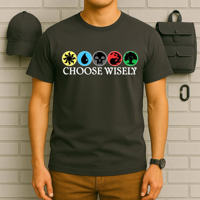 Mana Symbols Gathering Magic Choose Wisely  T-Shirt