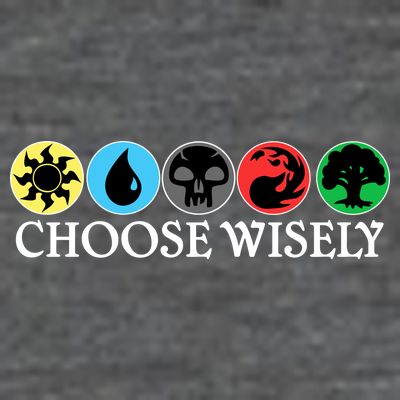 Mana Symbols Gathering Magic Choose Wisely  T-Shirt