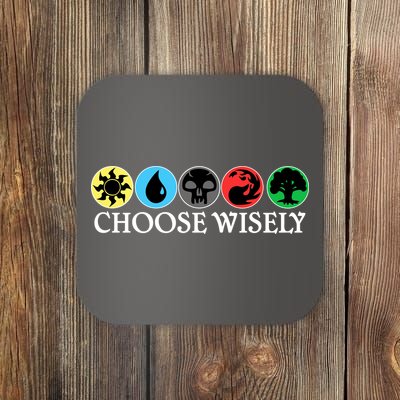 Mana Symbols Gathering Magic Choose Wisely  Coaster