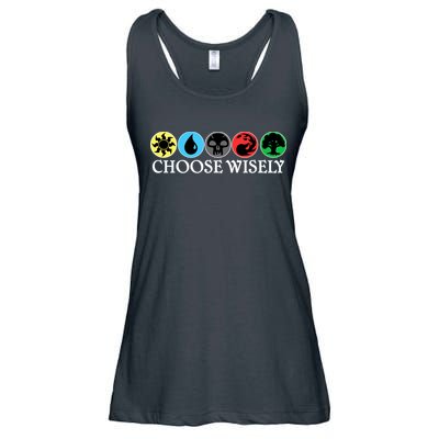 Mana Symbols Gathering Magic Choose Wisely  Ladies Essential Flowy Tank