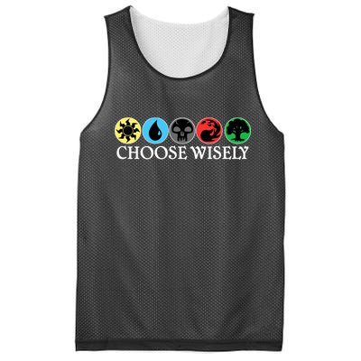 Mana Symbols Gathering Magic Choose Wisely  Mesh Reversible Basketball Jersey Tank