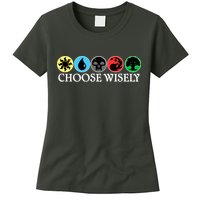 Mana Symbols Gathering Magic Choose Wisely  Womens T-Shirt