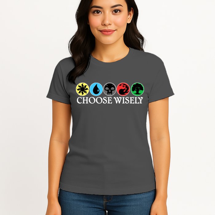 Mana Symbols Gathering Magic Choose Wisely  Womens T-Shirt