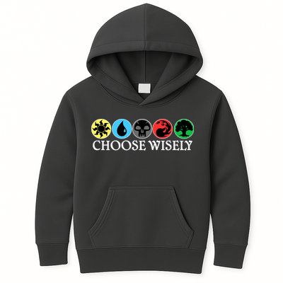 Mana Symbols Gathering Magic Choose Wisely  Kids Hoodie