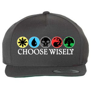 Mana Symbols Gathering Magic Choose Wisely  Wool Snapback Cap