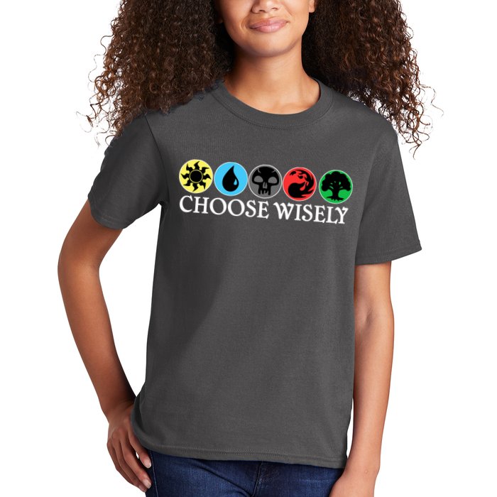 Mana Symbols Gathering Magic Choose Wisely  Kids T-Shirt