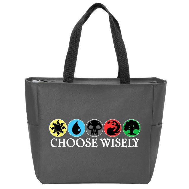 Mana Symbols Gathering Magic Choose Wisely  Zip Tote Bag
