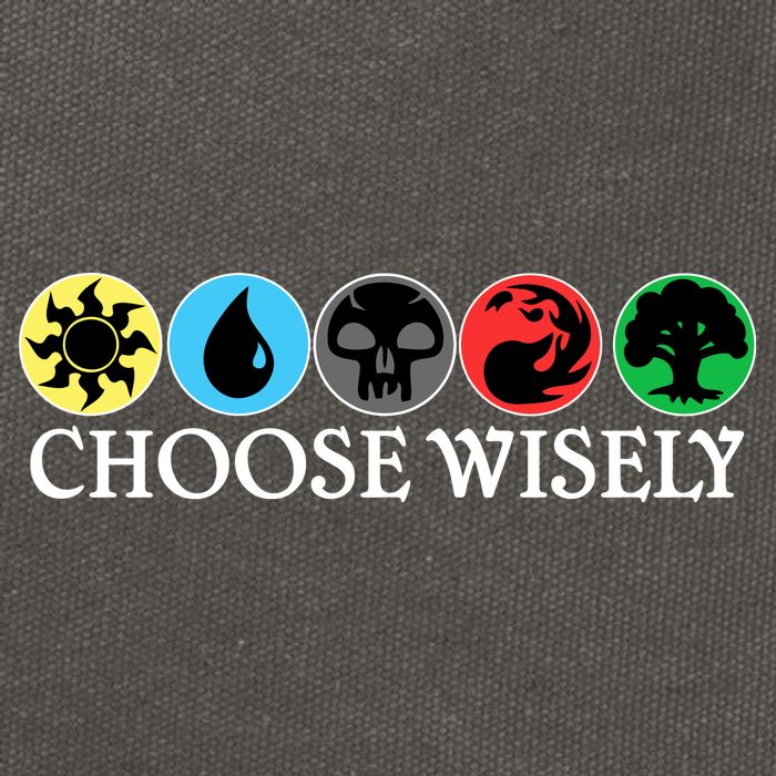 Mana Symbols Gathering Magic Choose Wisely  Cotton Canvas Backpack