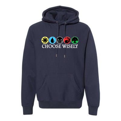 Mana Symbols Gathering Magic Choose Wisely  Premium Hoodie