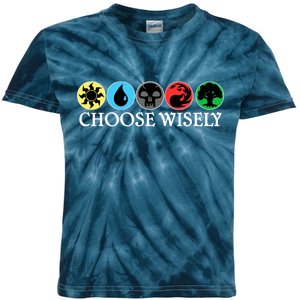 Mana Symbols Gathering Magic Choose Wisely  Kids Tie-Dye T-Shirt