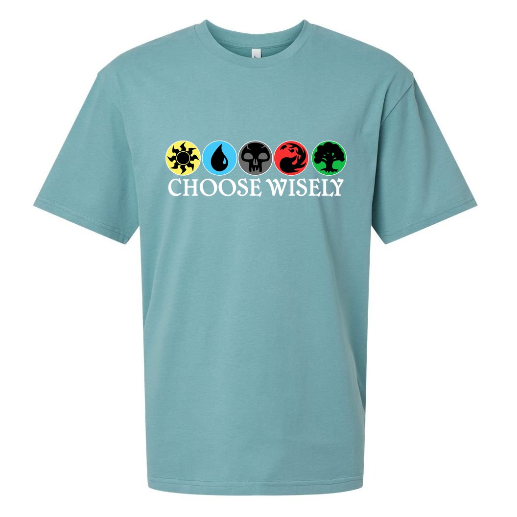 Mana Symbols Gathering Magic Choose Wisely  Sueded Cloud Jersey T-Shirt