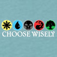 Mana Symbols Gathering Magic Choose Wisely  Sueded Cloud Jersey T-Shirt
