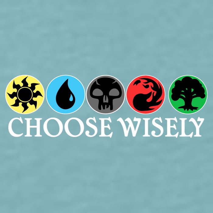 Mana Symbols Gathering Magic Choose Wisely  Sueded Cloud Jersey T-Shirt