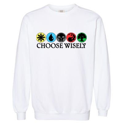 Mana Symbols Gathering Magic Choose Wisely  Garment-Dyed Sweatshirt