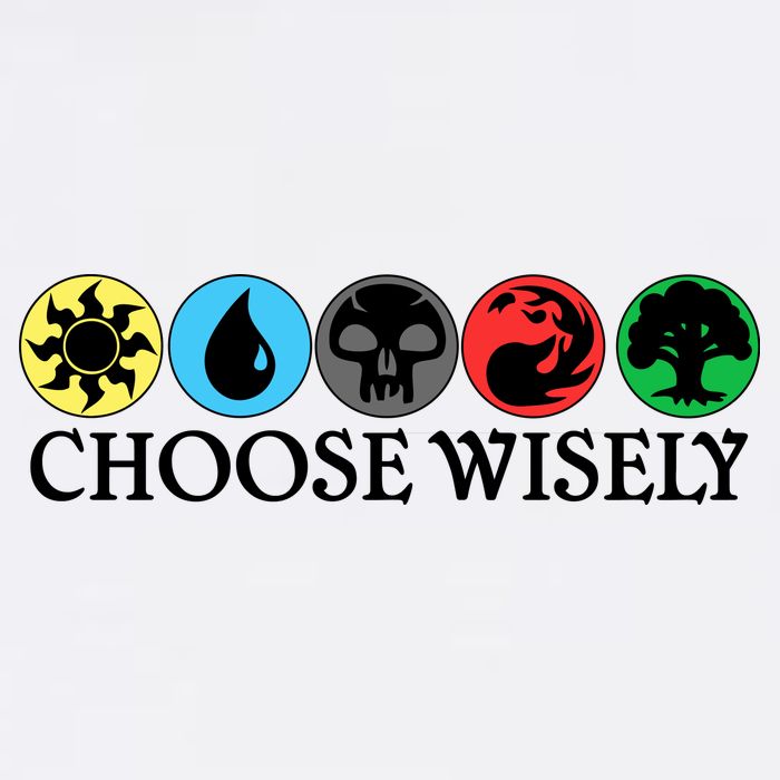 Mana Symbols Gathering Magic Choose Wisely  Garment-Dyed Sweatshirt