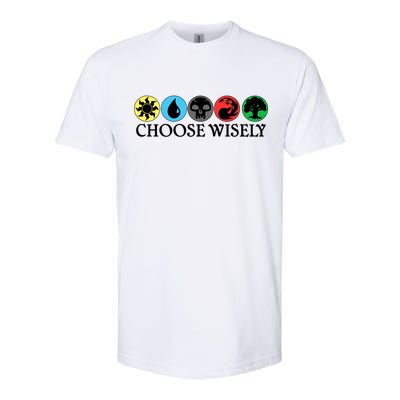 Mana Symbols Gathering Magic Choose Wisely  Softstyle CVC T-Shirt