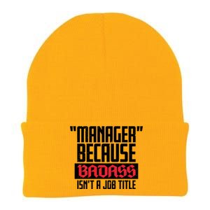 Manager Because Badass Isn't A Job Title Knit Cap Winter Beanie