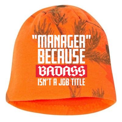 Manager Because Badass Isn't A Job Title Kati - Camo Knit Beanie