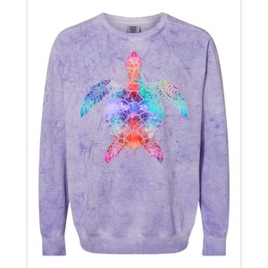 Mandala Sea Turtle Colorblast Crewneck Sweatshirt