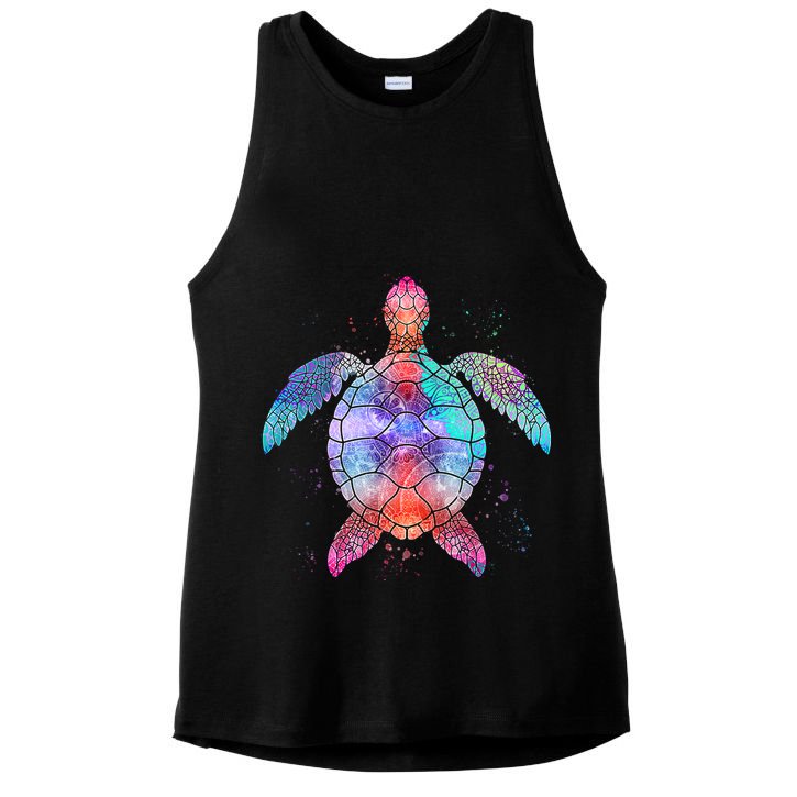 Mandala Sea Turtle Ladies PosiCharge Tri-Blend Wicking Tank