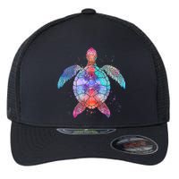 Mandala Sea Turtle Flexfit Unipanel Trucker Cap