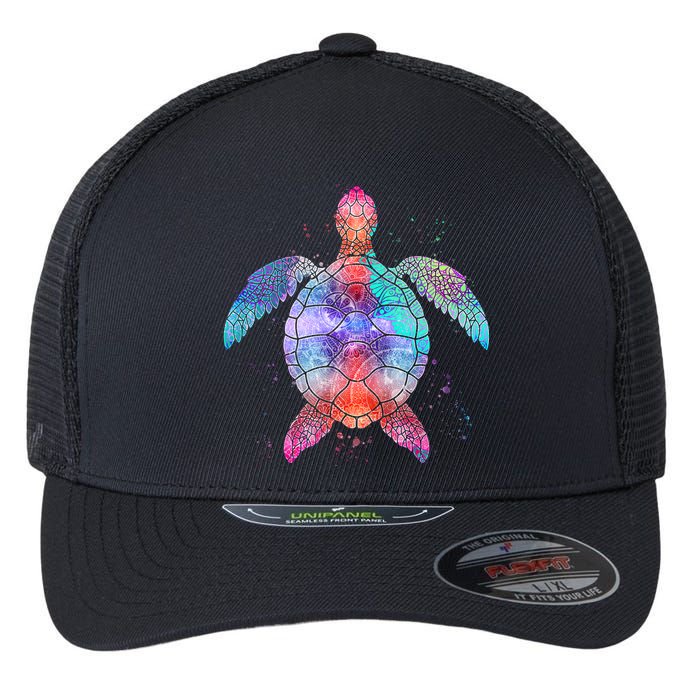 Mandala Sea Turtle Flexfit Unipanel Trucker Cap