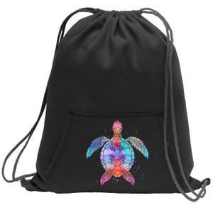 Mandala Sea Turtle Sweatshirt Cinch Pack Bag