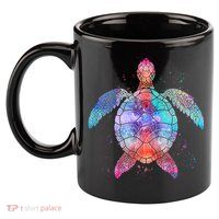 Mandala Sea Turtle 11oz C Handle Ceramic Mug