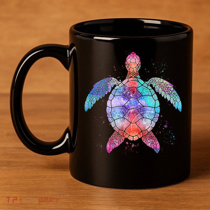 Mandala Sea Turtle 11oz C Handle Ceramic Mug