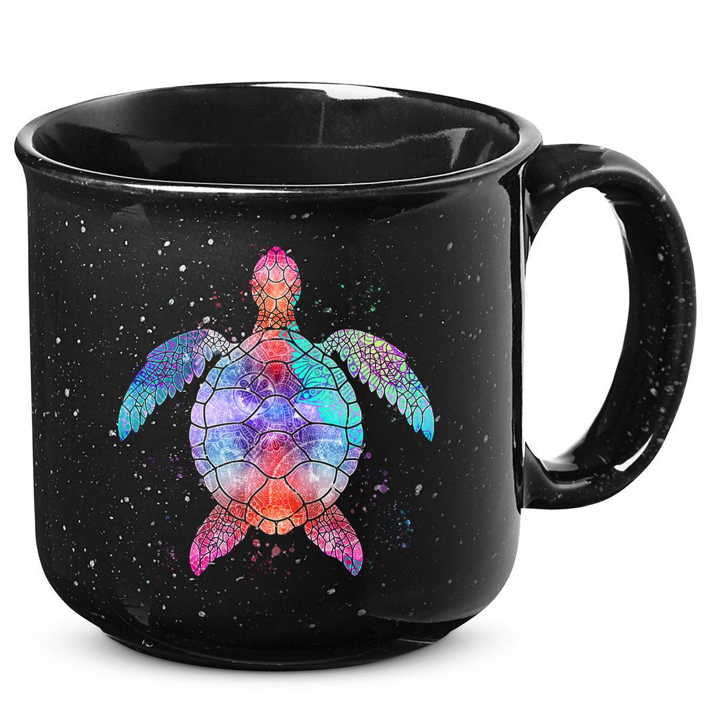 Mandala Sea Turtle 15oz Campfire Ceramic Mug