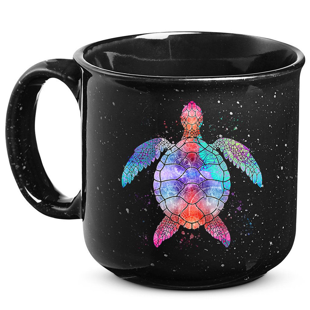 Mandala Sea Turtle 15oz Campfire Ceramic Mug