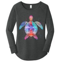 Mandala Sea Turtle Women's Perfect Tri Tunic Long Sleeve Shirt