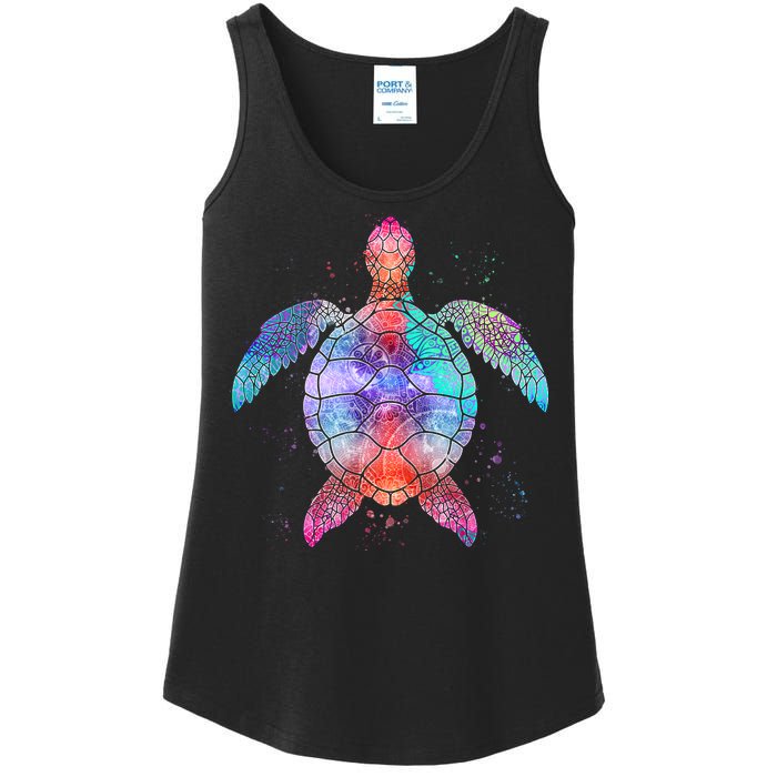 Mandala Sea Turtle Ladies Essential Tank