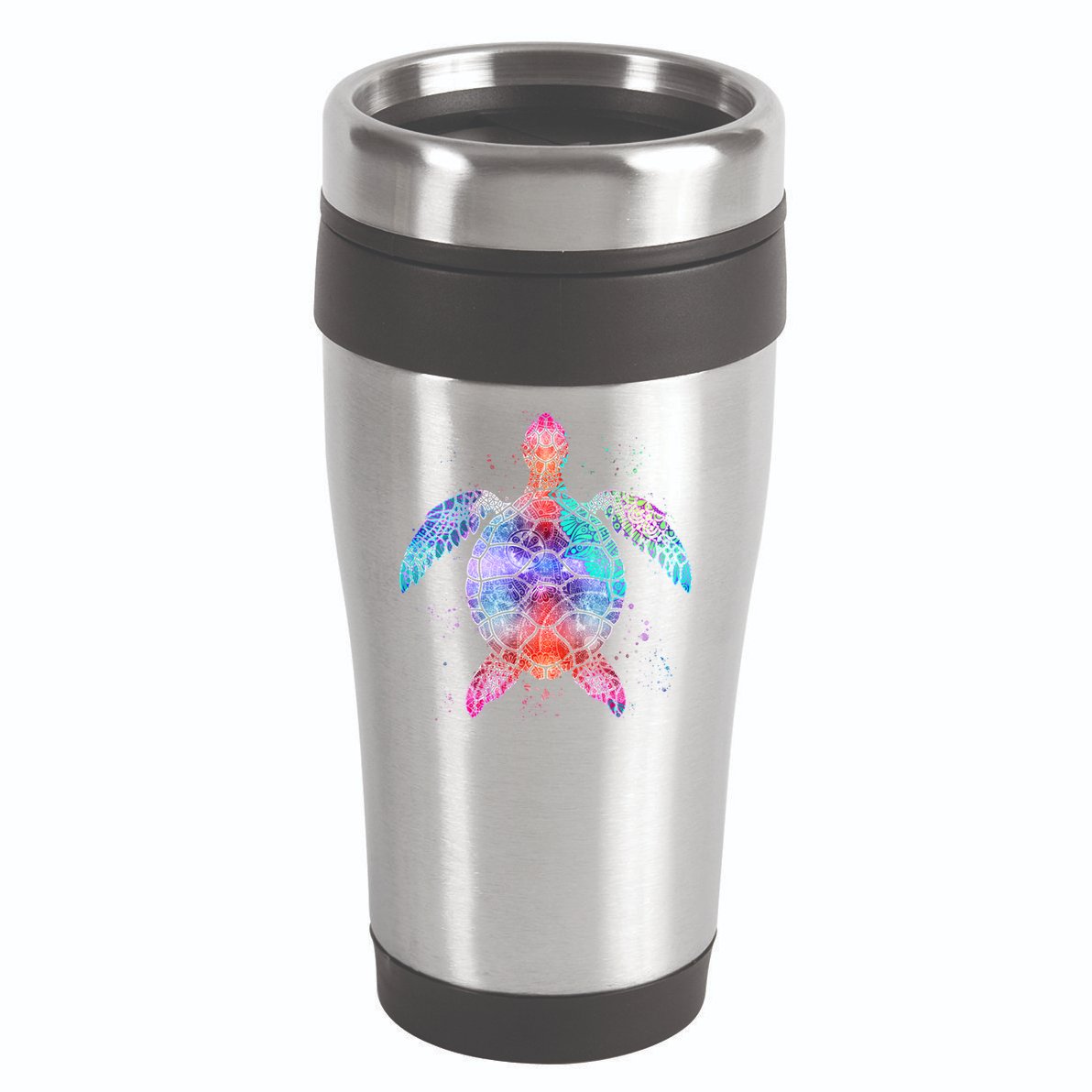 Mandala Sea Turtle 16oz Travel Tumbler