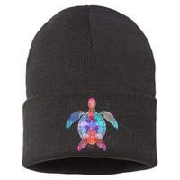 Mandala Sea Turtle Sustainable Knit Beanie