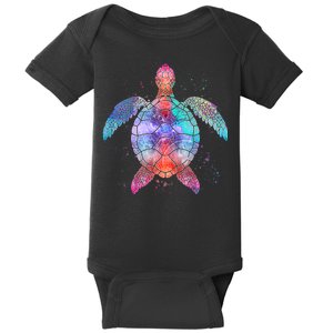 Mandala Sea Turtle Baby Bodysuit