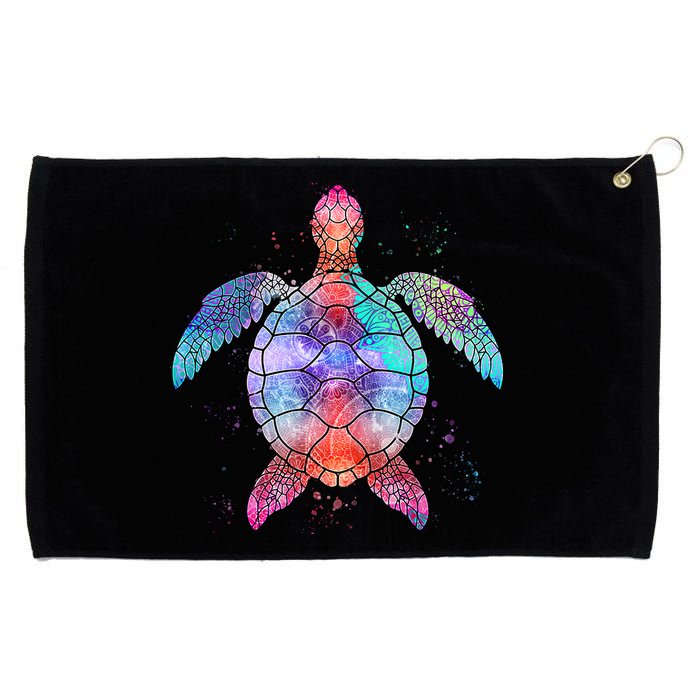 Mandala Sea Turtle Grommeted Golf Towel