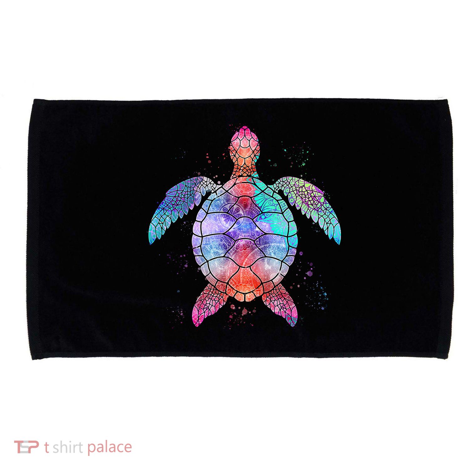 Mandala Sea Turtle Microfiber Hand Towel