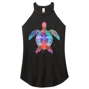 Mandala Sea Turtle Women's Perfect Tri Rocker Tank