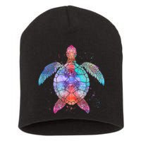 Mandala Sea Turtle Short Acrylic Beanie