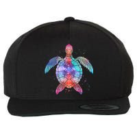 Mandala Sea Turtle Wool Snapback Cap