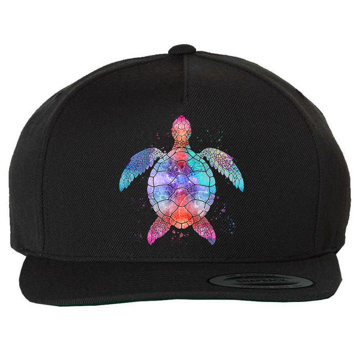 Mandala Sea Turtle Wool Snapback Cap