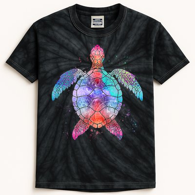 Mandala Sea Turtle Kids Tie-Dye T-Shirt