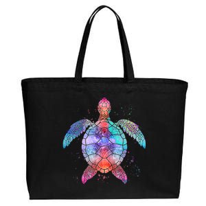 Mandala Sea Turtle Cotton Canvas Jumbo Tote