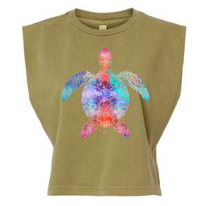 Mandala Sea Turtle Garment-Dyed Women's Muscle Tee