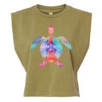 Mandala Sea Turtle Garment-Dyed Women's Muscle Tee