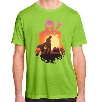 Mando Sunset Illustration Cool Graphic Adult ChromaSoft Performance T-Shirt